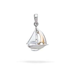  14Kt./Sterling Silver Sailboat Charm Jewelry