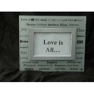  Creative Gifts WHITE FROSTED LOVE 4X6 FRAM