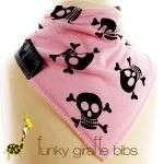 We also sell designer bibs or our long sleeved bibs, messy bibs and my 
