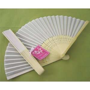  Silk Fan   White