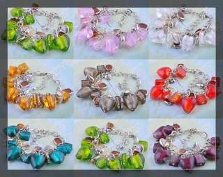 wholesale 16pcs glass beads Coloured Glaze bracelets @1  