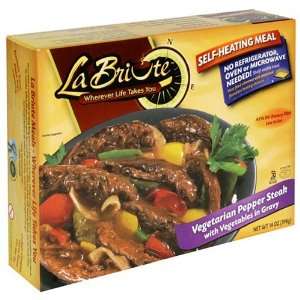 La Briute Self Heating Meal, Vegetarian Pepper Steak, 14 ounce Meal 