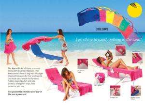 Terry Velour Lounge Beach Chair Cover Towel   Purple  