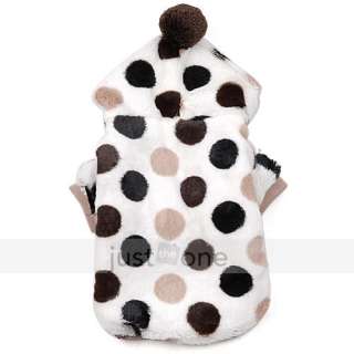   Doggie Clothes Cute Big Dot milk cow Winter Warm Jumpsuit Coat  