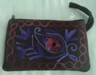 CPM 47 Nepal Embroidered Leather Kashmiri Coin Purse  