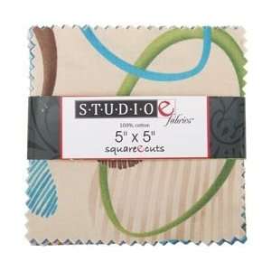 Studio E Fabrics 100% Cotton Pre Cuts 5X5 Studio E Oxygen Teal 20Pcs