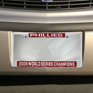  Philadelphia Phillies 2008 World Series Champions License 