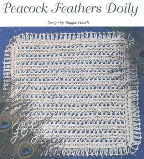 Peacock Feathers Doily & Tote broomstick lace patterns  