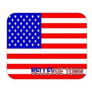  US Flag   Bellevue Town, Wisconsin (WI) Mouse Pad 
