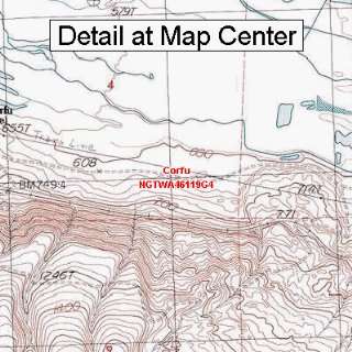  USGS Topographic Quadrangle Map   Corfu, Washington 
