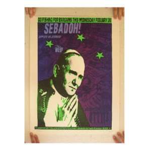  Sebadoh Silk Screen Poster Psychic Sparkplug Everything 