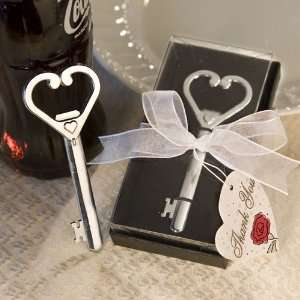  Heart Accented Key Bottle Opener Favors Health & Personal 