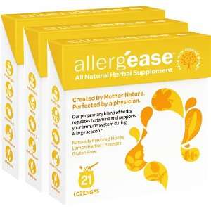  AllergEase All Natural Lozenges   3 Pack (63 lozenges 