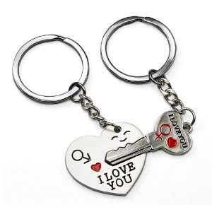  Key to My Heart Cute Couple Keychain Love Keychain Key 