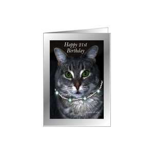  21st Happy Birthday ~ Spaz the Cat Card Toys & Games