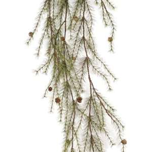  Pack of 2 Christmas Greens Weeping Cypress Pine Cone Unlit 
