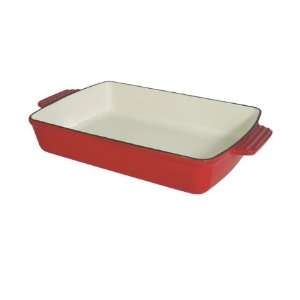  Le Cuistot Enameled Cast Iron Lasagna Dish 13 Inches   Red 