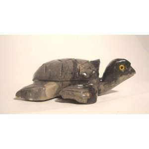  Soapstone Sea Turtle Figurine 3.5w 1.25h Sea Turtle 