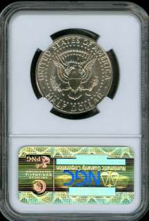 1998 P KENNEDY HALF NGC MS67 2ND FINEST REGISTRY ONLY 8 FINER .  