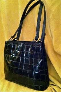 Womens Croc Embossed Genuine Leather Bucket Purse Shoulder Handbag 
