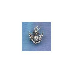  Celtic Jewelry Scottish Thistle Charm Sterling Silver 