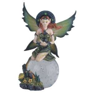  Fairy Collection Earth Pixie With Crystal Ball Decoration 