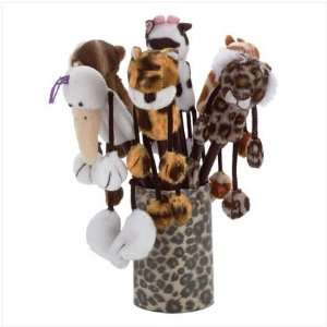  Safari Plush Animal Pens Display Pack   Set of 6 Office 