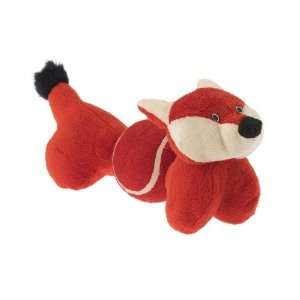   Fur Rageous Plush with Tennis Ball Dog Toy, Foxy Fox