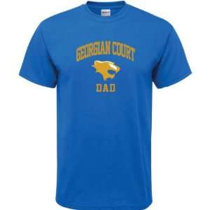  Georgian Court Lions Royal Blue Dad Arch T Shirt Sports 