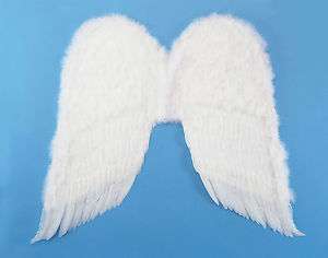Adult White Feather Angel Wings Cupid Costume Accessory  