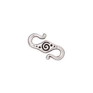  TierraCast Antique Silver (plated) Spiral S Hook 23x10mm 