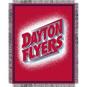  NCAA Dayton Flyers FOCUS 48x60 Triple Woven Jacquard Throw 