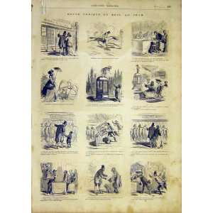  French Print 1866 Comic Review Sketches Cham Mois