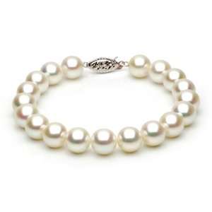   Japanese Akoya Saltwater Cultured Pearl Bracelet AAA Quality, 6.5 Inch