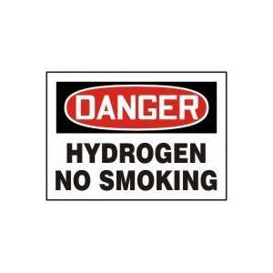  DANGER HYDROGEN NO SMOKING Sign   7 x 10 Plastic