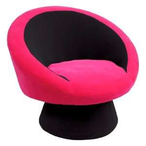 Saucer Chair in Black/Pink