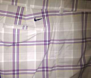 061) L Nike 2012 1972 Plaid Golf Shorts 36  