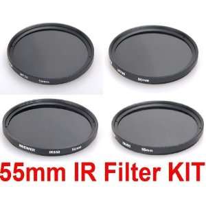 55MM High Quality Optical Glass Infrared Lens Filter Kit   4 Filters 
