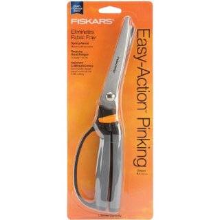 Fiskars 10 Inch Softouch Spring Action Pinking Shears with Extended 