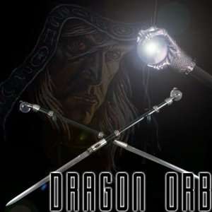  Dragon Black Robe Mage Orb Crystal Dual Sword Blade New 