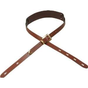   Leathers PM21 BRN Carving Leather Guitar Strap Musical Instruments