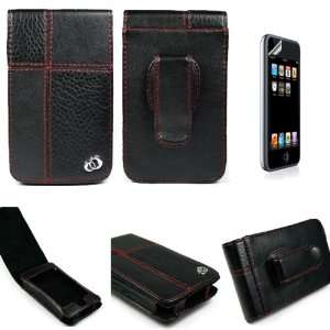   Leather Carrying Case with Rotating Belt Clip and LCD Screen Shield