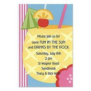   Invitation Beach and Pool Party Invitations