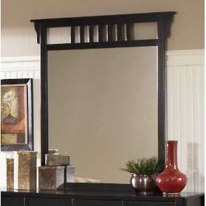   Home Elegance 675BK 6 Canton Maloney Mirror   Black Furniture & Decor