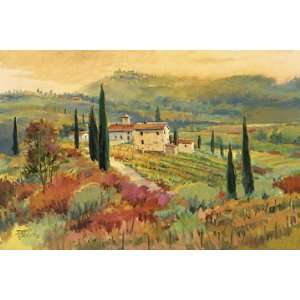 David Jackson 36W by 24H  September in Tuscany II CANVAS Edge #6 