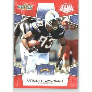  Limited Edition Super Bowl XLIII # 262 Vincent Jackson   San Diego 