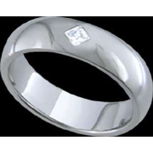   11.75 Titanium Ring with Princess Cut Diamond Alain Raphael Jewelry