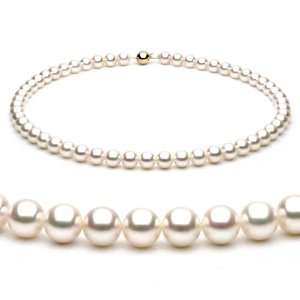   Akoya Saltwater Cultured Pearl Necklace AAA Quality, 20 Inch Princess