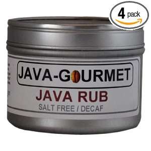 Java Rub Salt Free Decaf, 3.3 Ounce (Pack of 4)  Grocery 