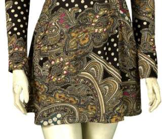 NEW $260 Desigual Floral Printed Long Sleeve Tunic Top Small S 4 